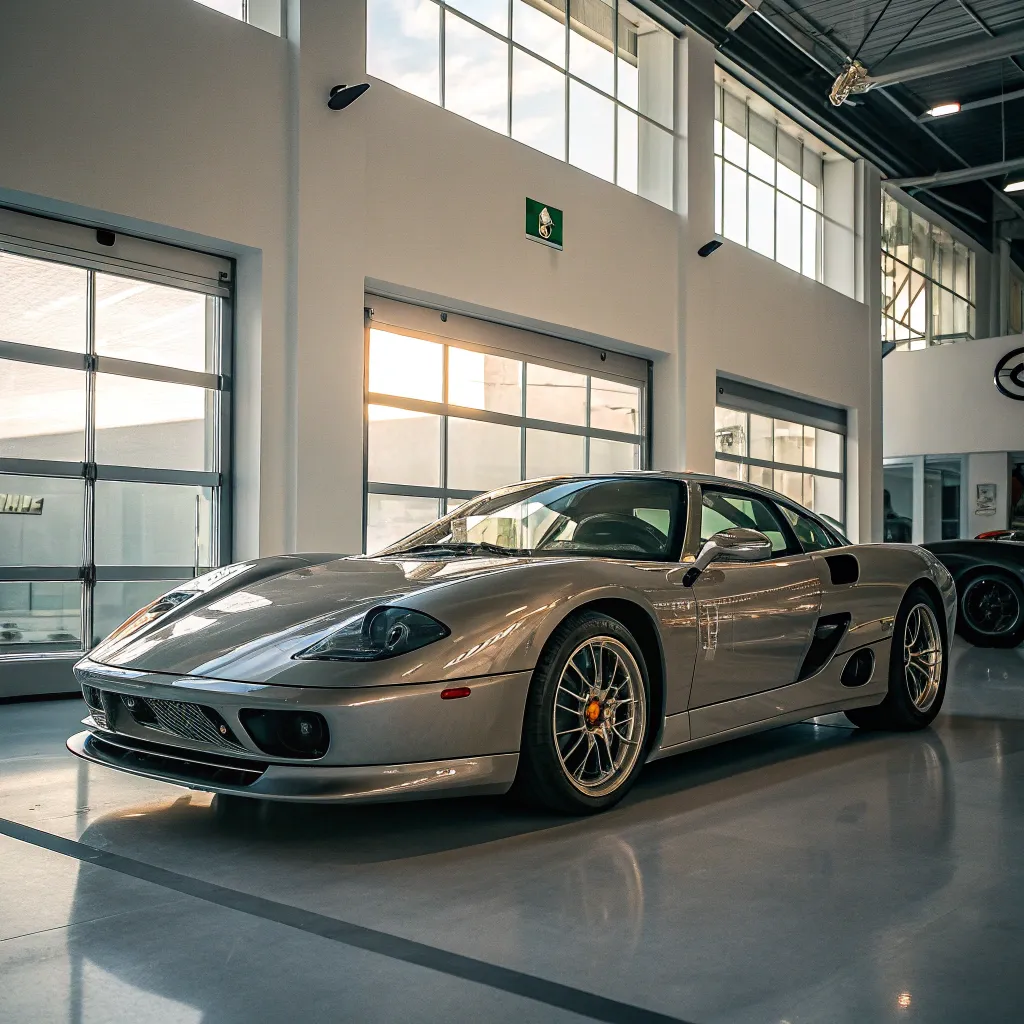 Massimo Ricci's newly renovated sports car at PYRANVEX